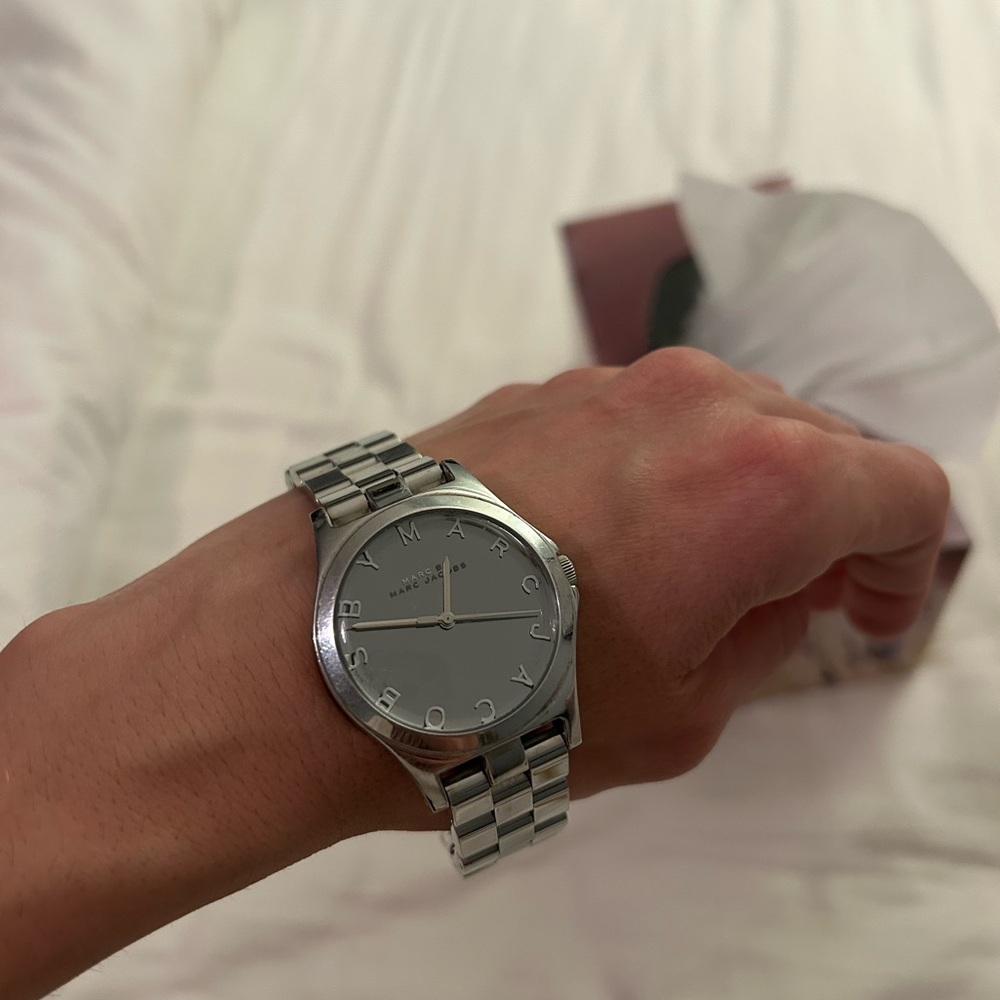 Marc Jacobs Metallic Silver Wristwatch